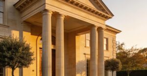 Dom z filarami z przodu: elegancja i funkcjonalność w architekturze