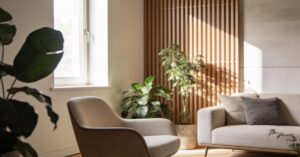 Drewno w salonie: inspiracje na nowoczesne wnętrze i modną aranżację