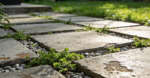 Stare płyty chodnikowe w ogrodzie: jak ułożyć beton i odmienić ogród?